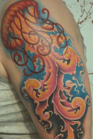 Jellyfish tattoo on Megan 