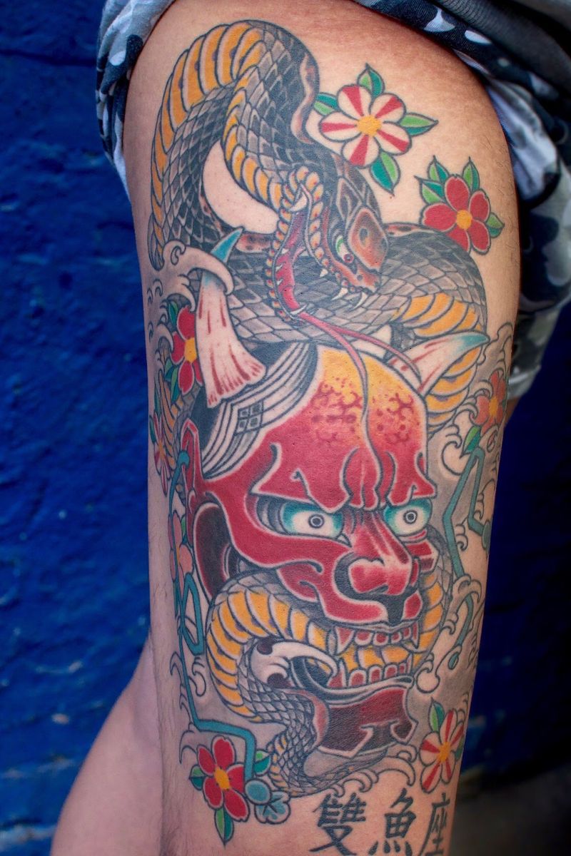 Tattoo uploaded by Adrian krygsman @amktattoo • Hannya snake. #japanese ...