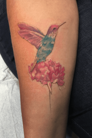 My favorite beautiful little watercolor hummingbird that I designed.