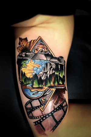 #color #camera #nature #neotraditional #innerarm #tattoo