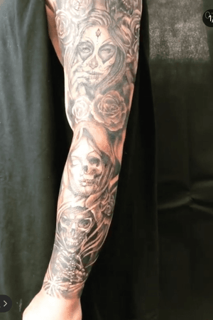 Full sleeve done over 2 days by the senior artist at Mad Catz Tattoo, @bigbear_tattoo on instagram to see more of his work 