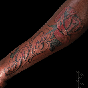 Rosa personalizada y nombre # tatuaje de rosa # guión # letras # nombre # memorial # tributo