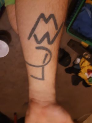 "MWCL" Left forearm. Much Wicked Clown Love. This was my buddy's first time using a transfer sheet...yes it's backwards, and we weren't entirely sober either. But, I'm a juggalo so I didn't care....yeaaah, about that. Haha. 