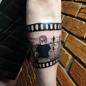 I tattooed this based on a photo taken by my client from his sun, this is a Collection of three and this is the last one. 
