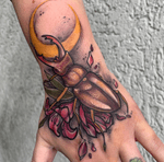 Stag Beetle Neo Traditional on Hand 