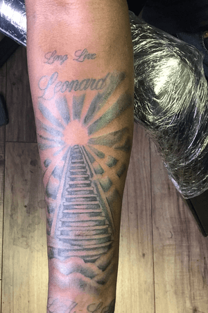 Stairway to heaven forearm tattoo