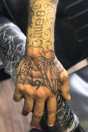 6 God hand tattoo