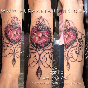 Jewel arm band tattoo. Custom design and tattooby Clorae. 