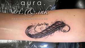 Custom feather with personalized writing