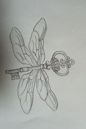 A key from Harry Potter and the philosopher stone drawn by me 