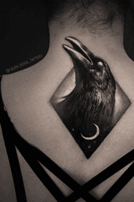 #raven #moon #triangel #blackandgray #darkart #realism #realistic #elensoul
