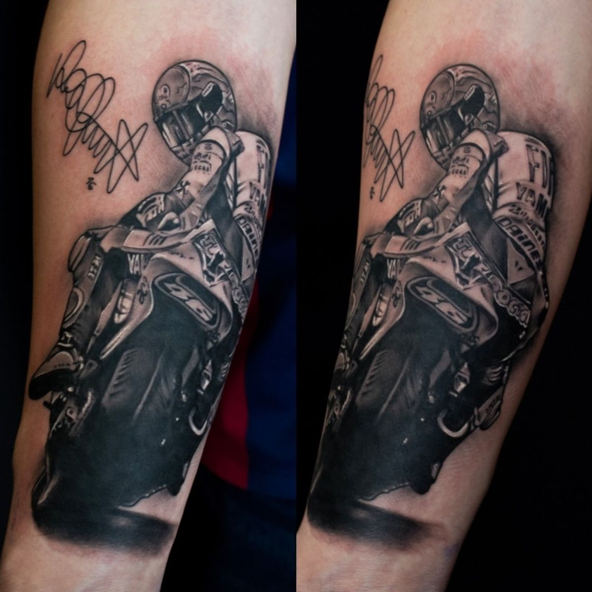 Tattoo uploaded by DKtattoos • My first racer tattoo :D Valentinorossi ...