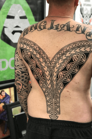 Polynesian back piece in progress