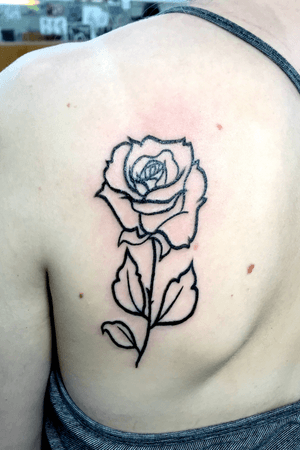 Simple but sweet. Linework rose tattoo by Kimmy Tan