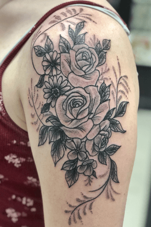 Tattoo uploaded by Dan Kline • Some fun dotwork rose s • Tattoodo