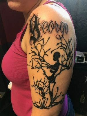 Mother child tattoo for my son
