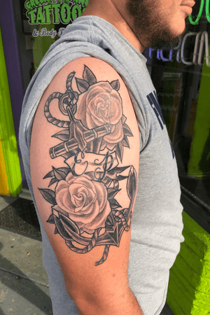 Roses and anchor