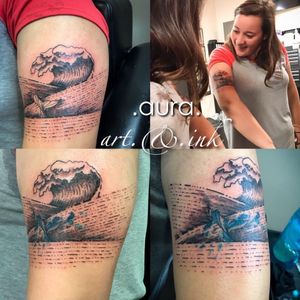 Tattoo uploaded by Clorae Baca • Line, dot, black and grat waves with watercolor mermaid tail. • Tattoodo Tattoo uploaded by Clorae Baca • Line, dot, black and grat waves with watercolor mermaid tail. • Tattoodo