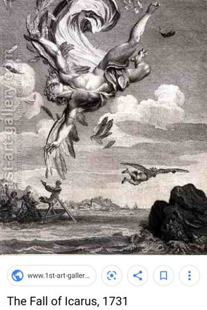 The fall of Icarus: a story from Greek mythology. 
