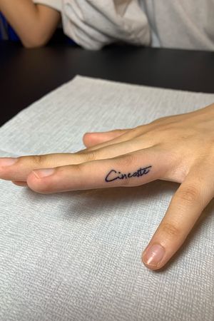 Tattoo Uploaded By Andy • Lettering Tattoo For Woman Finger • Tattoodo