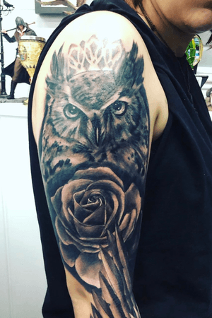 Detailed realism owl done by bigbear_tattoo on instagram 