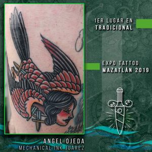 1er lugar en Tradicional por nuestro artista Angel OjedaExpo Tattoo Fest Mazatlán 2019