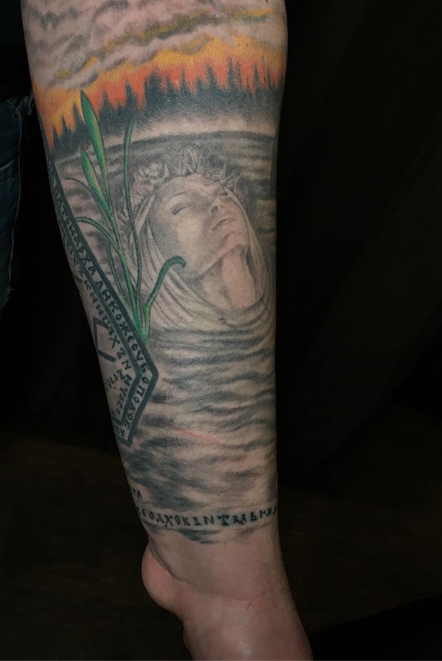 Tattoo uploaded by Tattoos By Krystal • Close up of River Godess onSlavic  Sleeve • Tattoodo