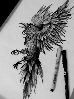 Raven available for tattooing