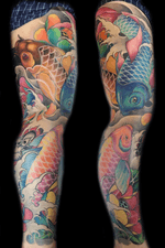 Koi carp fish/Daruma Leg sleeve For Alvis. 
