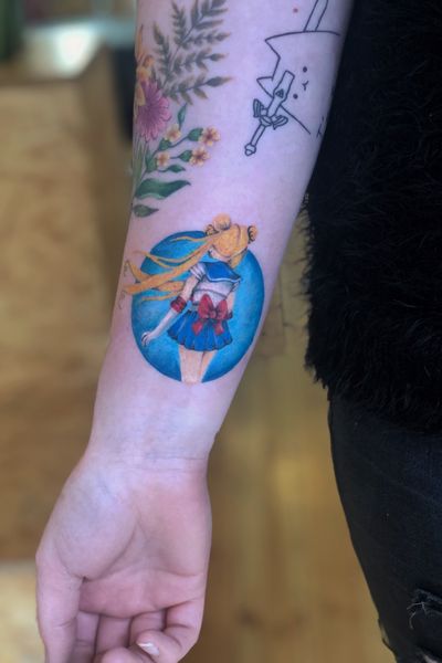 Sailor Moon 🌙💫 #tattoo #tattoos #tatts #uk #nottingham #colourfultattoos #watercolourtattoo #sailormoontattoo #animetattoo #sailormoon #serenatattoo #artwork #art #colourful #colourfultattoos #artist #earthtones #anime #colour #uktattoos #nottinghamtattoos #inked #ink #colours #circle #fantattoo #tattooideas #tattoodesign #details #tattoodetails #moon #magic 