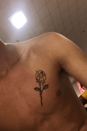 2nd Tattoo, Rose Outline 