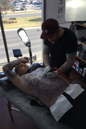 Working at link tattoo shop 