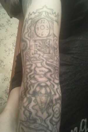 Back of my #handpoked tattoo sleeve project. (Still unfinished)