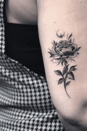 Rose done at The Great British Tattoo Show 2019