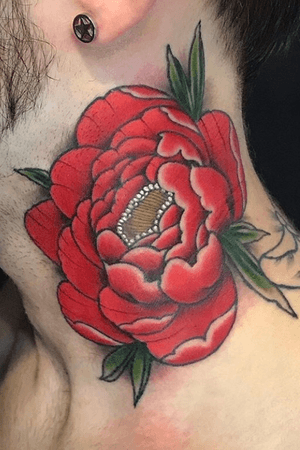 Colour Peony by @bharpertattoo