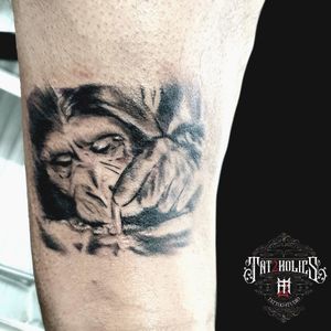 Snorting monkey #newpost #tat2holics #tattoo #tattooart #tattoojobs #tattooaddict #tattooartist #tattoodesign #tattooskulls #tattoolife #tattoostudio #denhaag #tattoomag #tattooguestspot #tattoomagazine #tattoojunkies #tattoodrawings #realism #tattooblackandgrey #tattoocollours #eternal #kwadron #ink #blackandgrey #tattoowork #tattooink #tattooaddicts #tattoolover #tatoeage #tattooportait