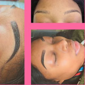 Ombre Brow With Xion S and Tina Davies Permablend Espresso 