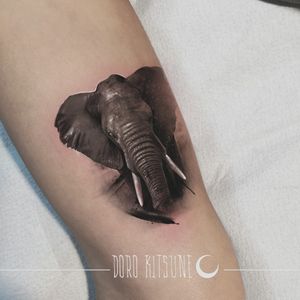 Elephant tattoo realistic