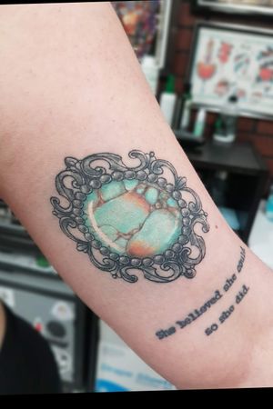 Healed turquoise gem by me, script not by me #gem #toronto #turquoise #stone #crystal 