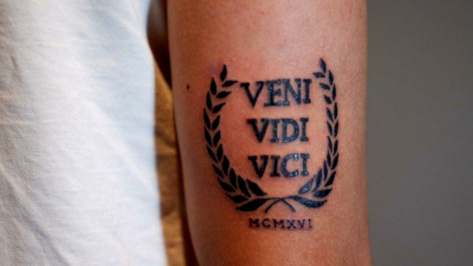 VENI VIDI VICI tattoo by Loughie Alston inked on a forearm  Meaningful  tattoos Tattoos Word tattoos