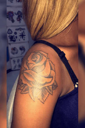 Rose Flower Tattoo By Adnan Sanni 