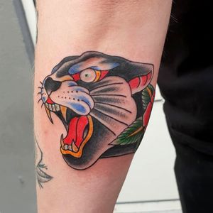 Panther head...🐱 #tattoo #oslo #norway #werkentattoostudio @andre_werken_tattoo