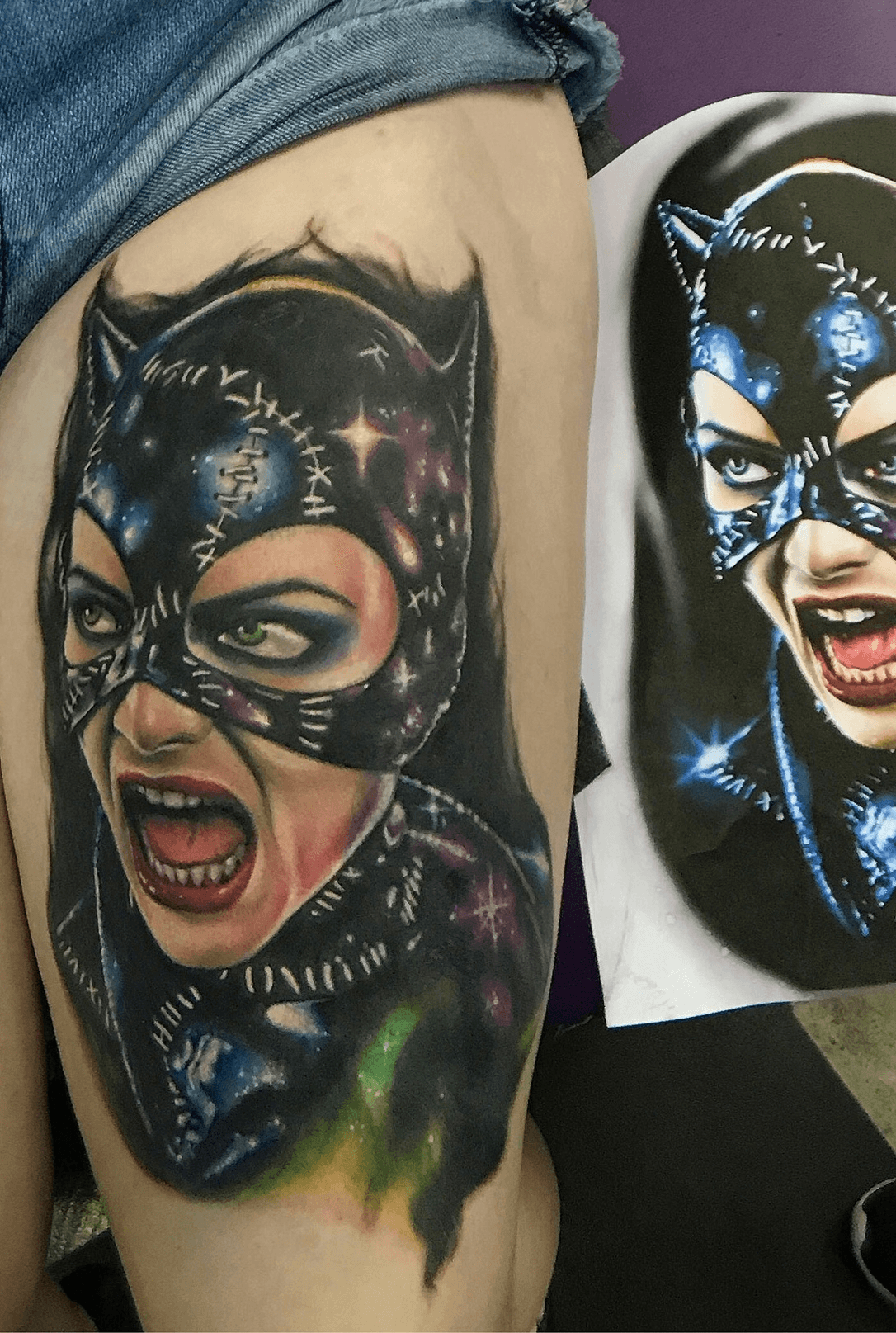 Catwoman Cat Woman Batman Temporary Tattoos Mens Womens Fake Sticker Press  On