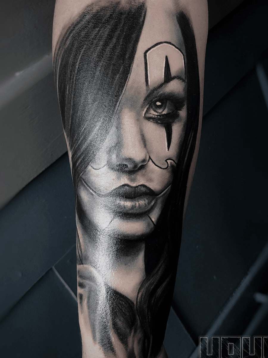Tattoo uploaded by Jamie blackbourn • Chicano girl (sorry for the glare on  the photo) #tattoos #blackandgrey #realism #tattooartist #portraittattoo •  Tattoodo