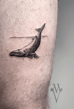 Small tattoo, #smalltattoo, whale, dotwork 
