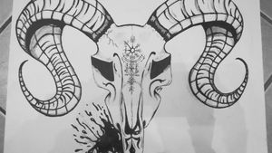 Started designing my back piece now can't wait to have it on my skin💜 #Demi #original #Ram #Aries #Art #Inked #Metal #Love
