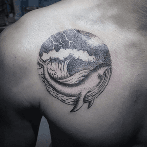 Tattoo work done by our artist Meng. Still New in this industry and able to do some decent tattoo design as of now. Interested in getting a piece of tattoo by him just drop us a message here or you can contact him at, +65 92700601 Facebook: www.facebook.com/fadedscreamxz Instagram: @schyzofrantic Email: schyzofrantic@gmail.com #tattooartist #tattoolover #ilovetattos #sgtattoo #sgtattooartist #singaporetattoo #artistica #artisticatattoo #artisticasingapore #mengartistica #dotworktattoo #whaletattoo #blackwork #chesttattoo