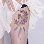 Moon and cat tattoo by tattooist Silo #TattooistSilo #silo #cattattoo #moontattoo #flowertattoo #고양이타투 #달타투 #꽃타투 #koreantattooartist #koreatattoo 
