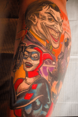Joker and harley queen piece done over last winter. 