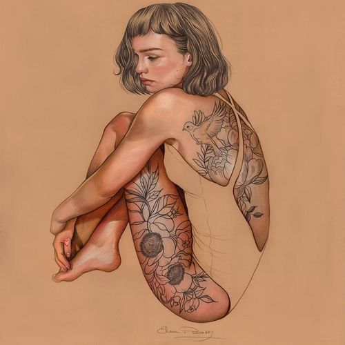 Tattoo art by Elena Pancorbo #ElenaPancorbo #tattooart #fineart #portrait #illustration #tattooidea #painting
